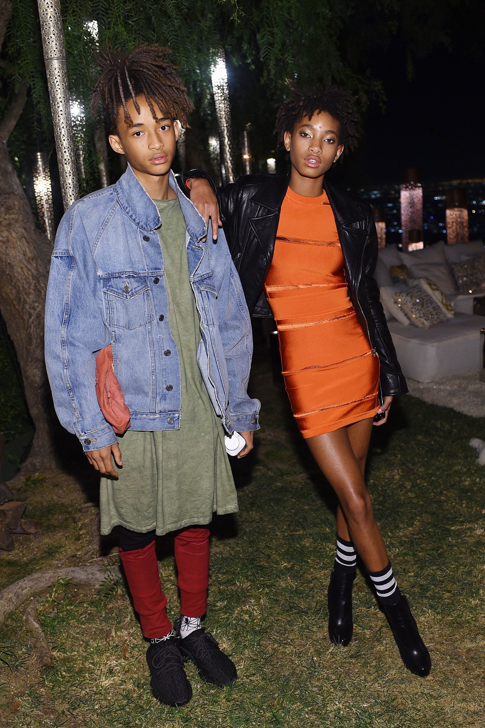 jaden smith in a dress with willow smith